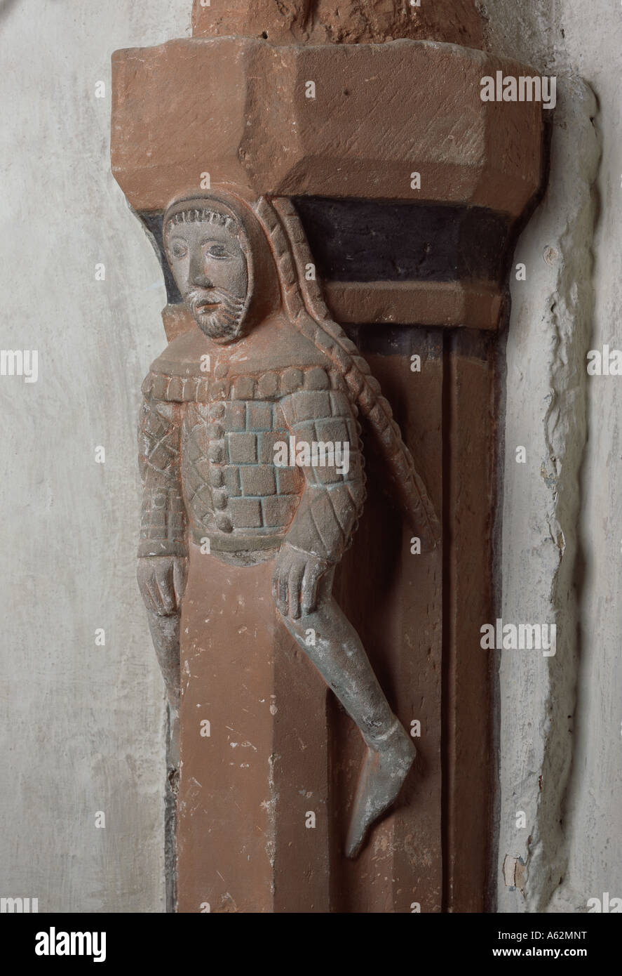 Püttlingen, Ortsteil Kölln, San Martino, Evangelische Chiesa Martinskirche, Dienst an der Chorwand, Bauer Foto Stock