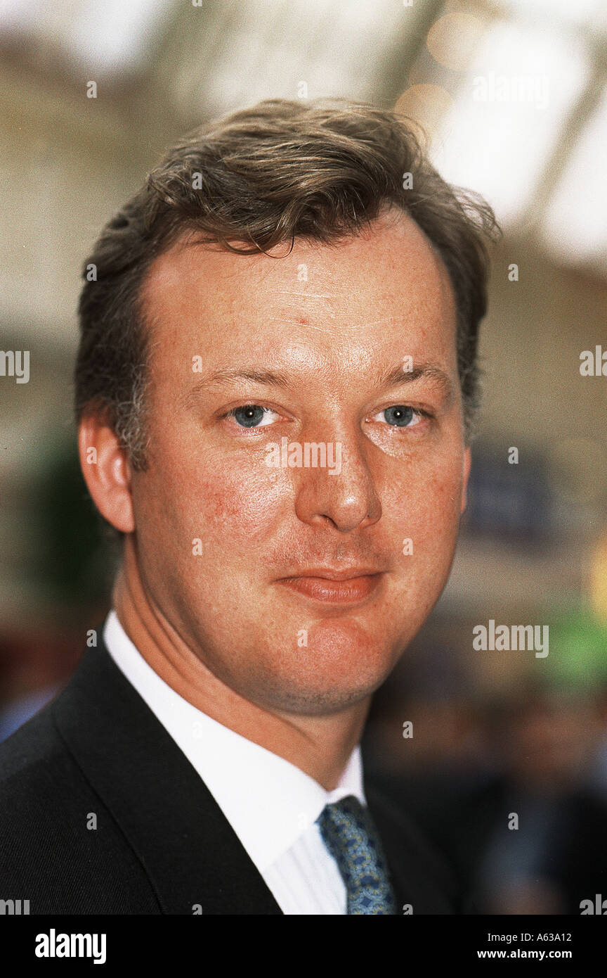 Bill Wiggin mp conservatore per Leominster visto presso il congresso del Partito Conservatore Blackpool 2001 Foto Stock