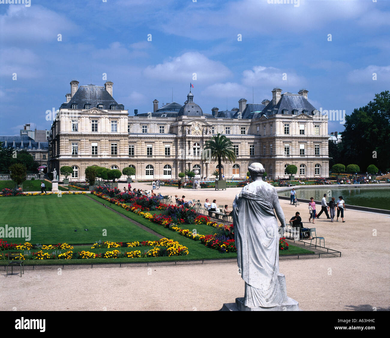 Facciata del palazzo, Palais du Luxembourg, Parigi, Francia Foto Stock