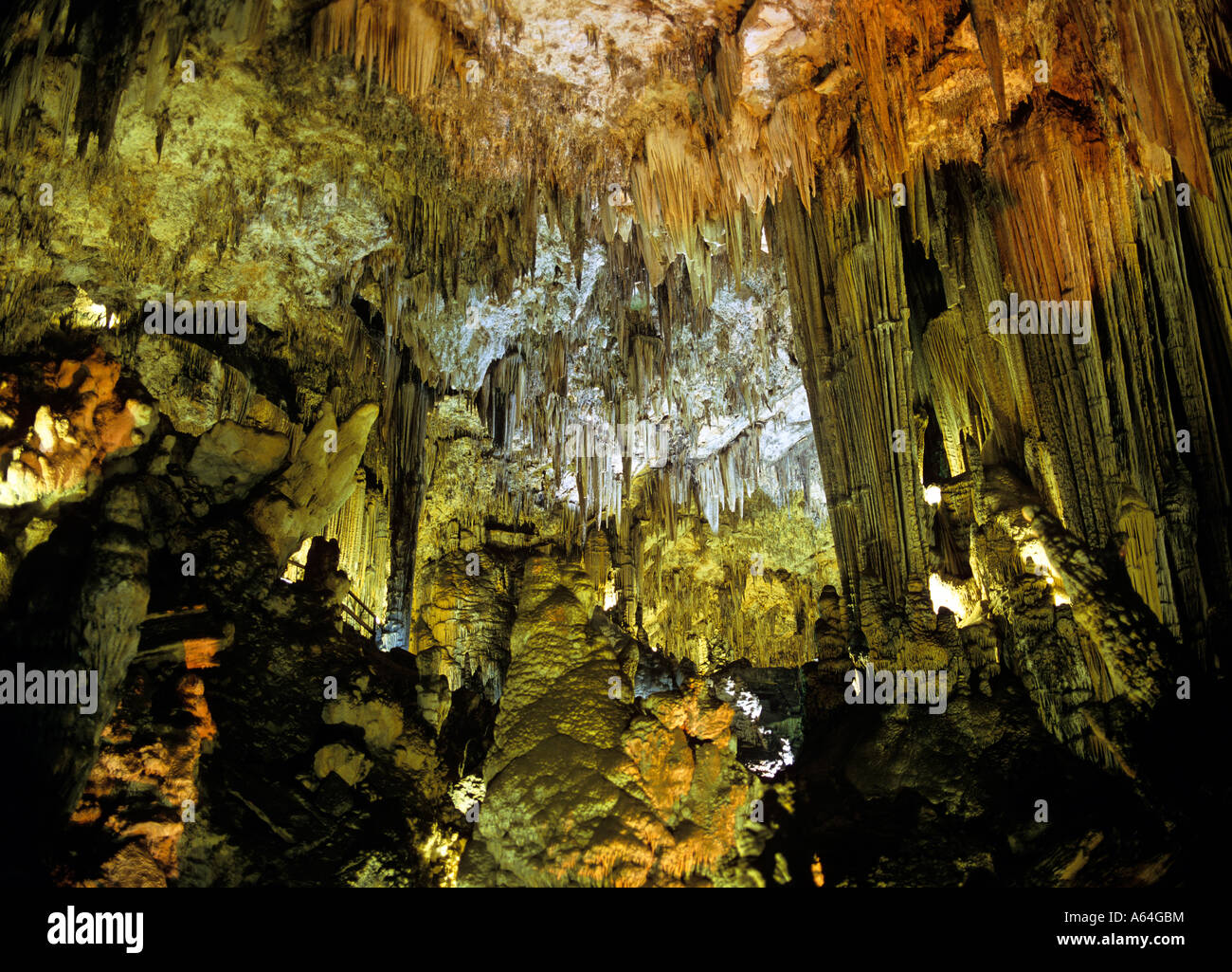 Grotta cueva de nerja vicino al villaggio di Nerja costa del sol regione dell'Andalusia Spagna Foto Stock