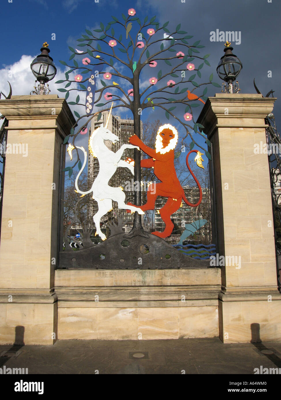 Queen Elizabeth's Gate, Hyde Park, Park Lane, Londra Foto Stock