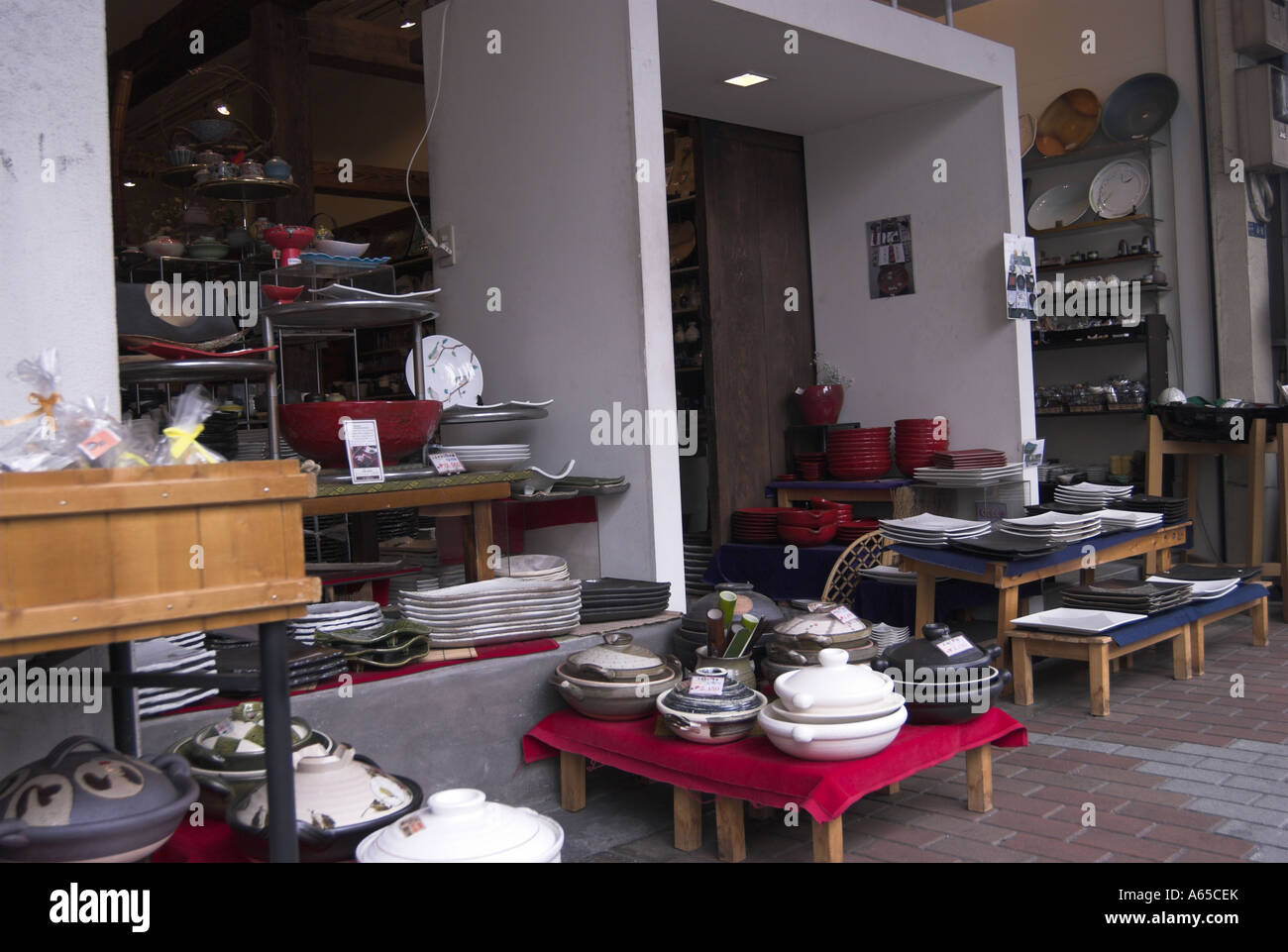 Shop Kappabashi Dori Asakusa Tokyo Giappone Foto Stock