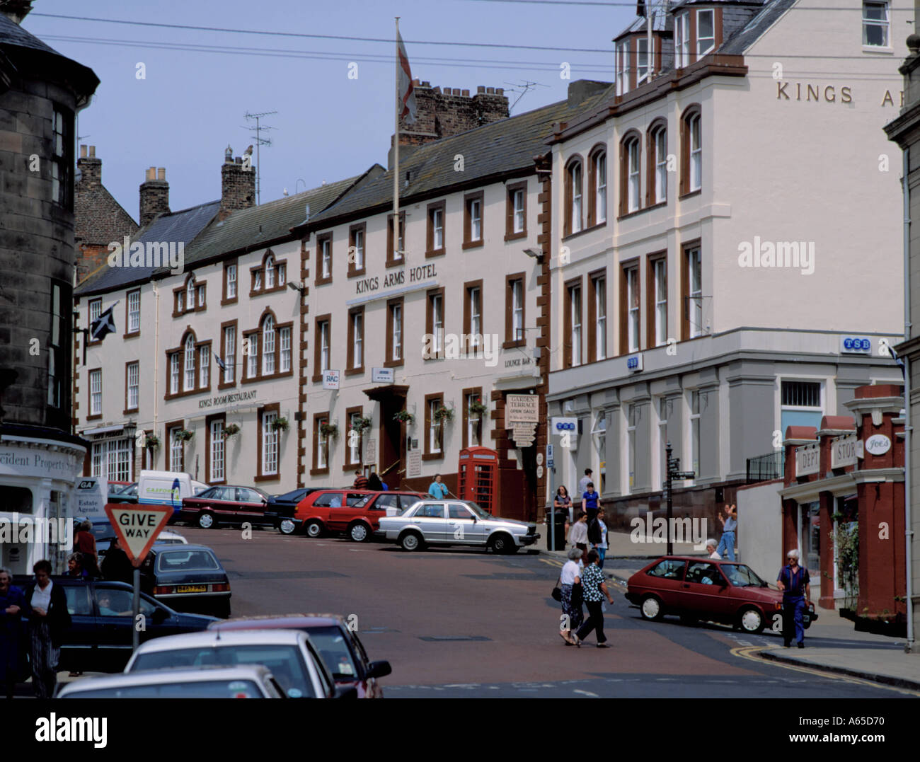 King Arms Hotel, Berwick-upon-Tweed, Northumberland, Inghilterra, Regno Unito. Foto Stock