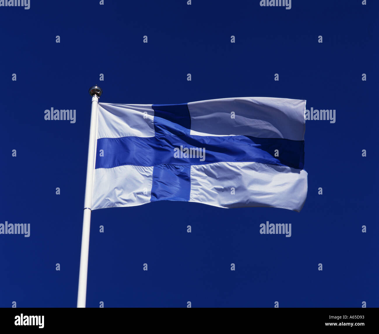 Bandiera finlandese Foto Stock