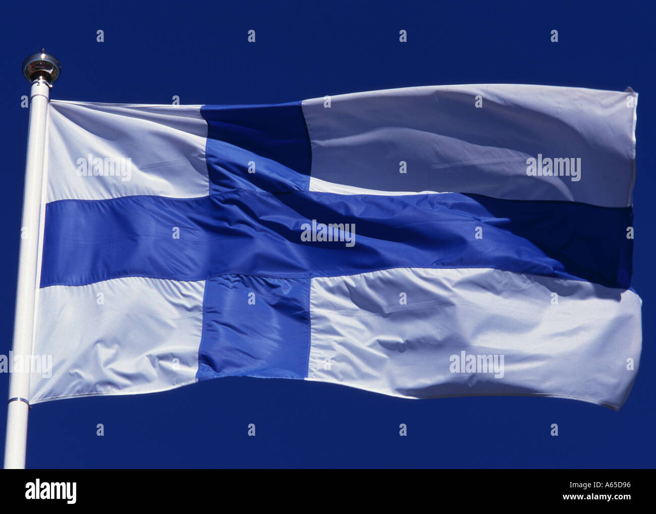 Bandiera finlandese Foto Stock