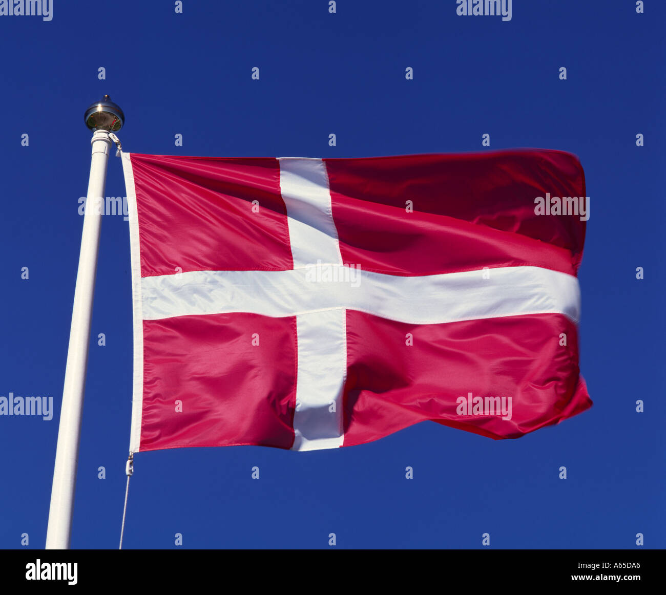 Bandiera danese, Danimarca Foto Stock