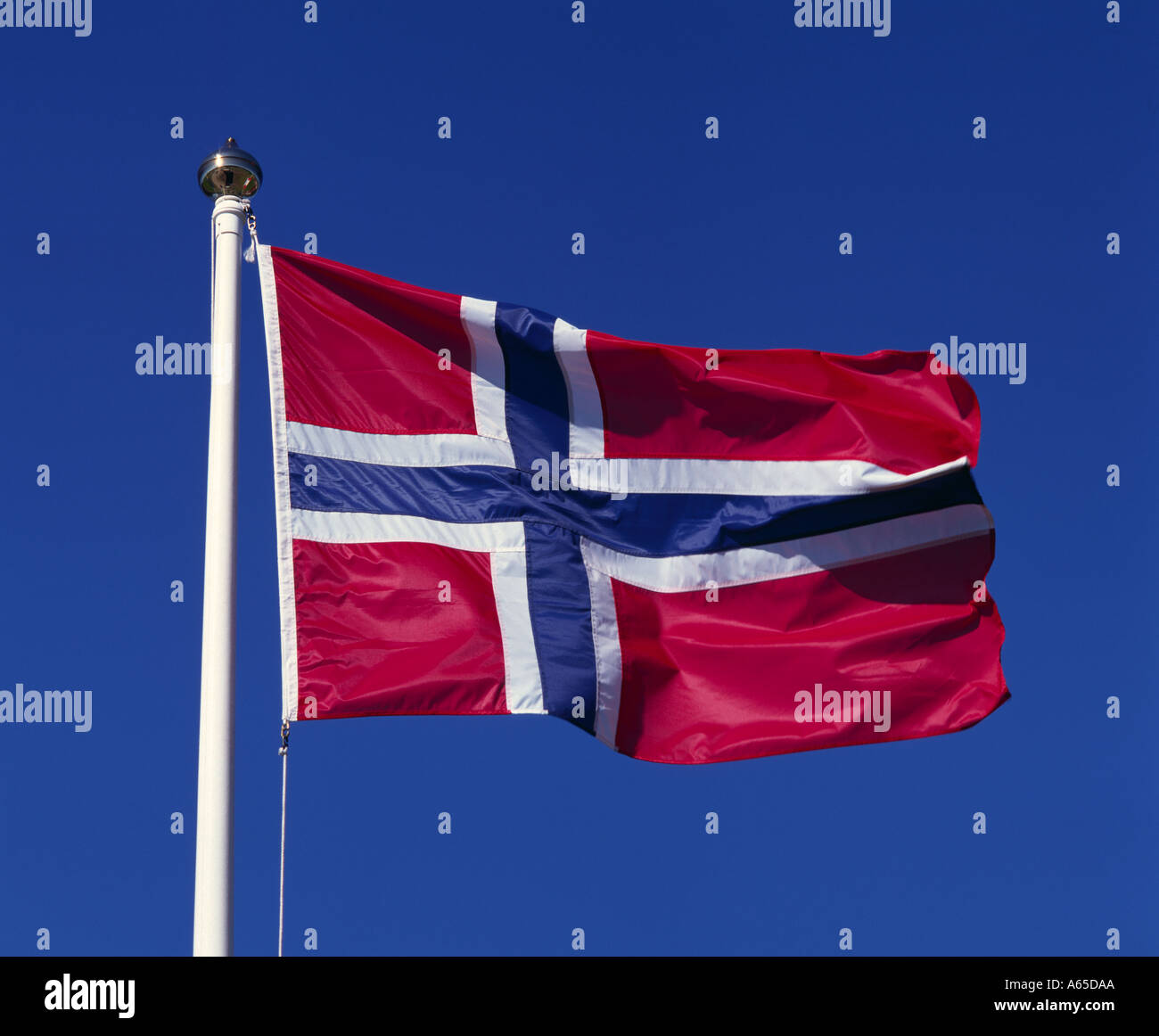 Bandiera norvegese, Norvegia Foto Stock