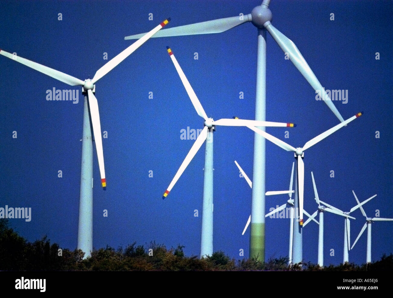 Le turbine eoliche sul Mar Baltico in Germania Foto Stock