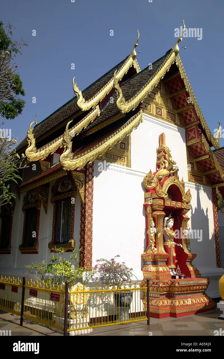 Wat Phra That Doi Suthep Temple città di Chiang Mai Provenza Chiangmai Thailandia del Nord Sud Est asiatico Foto Stock