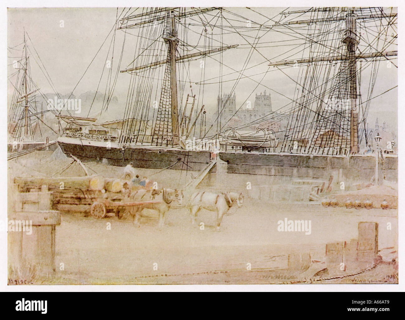 Il porto di Bristol 1903 Foto Stock