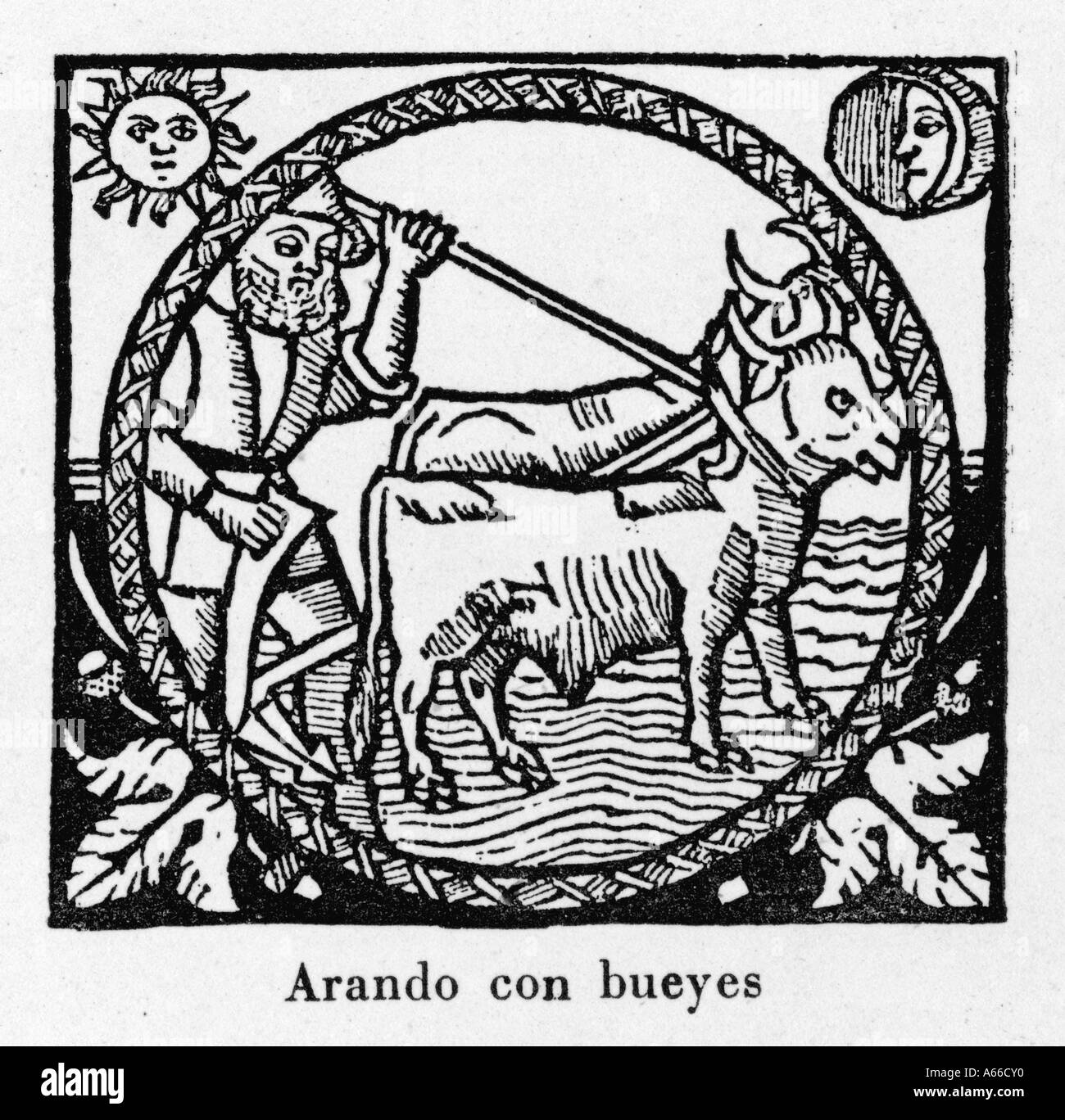 L'aratura Spagna 1511 Foto Stock