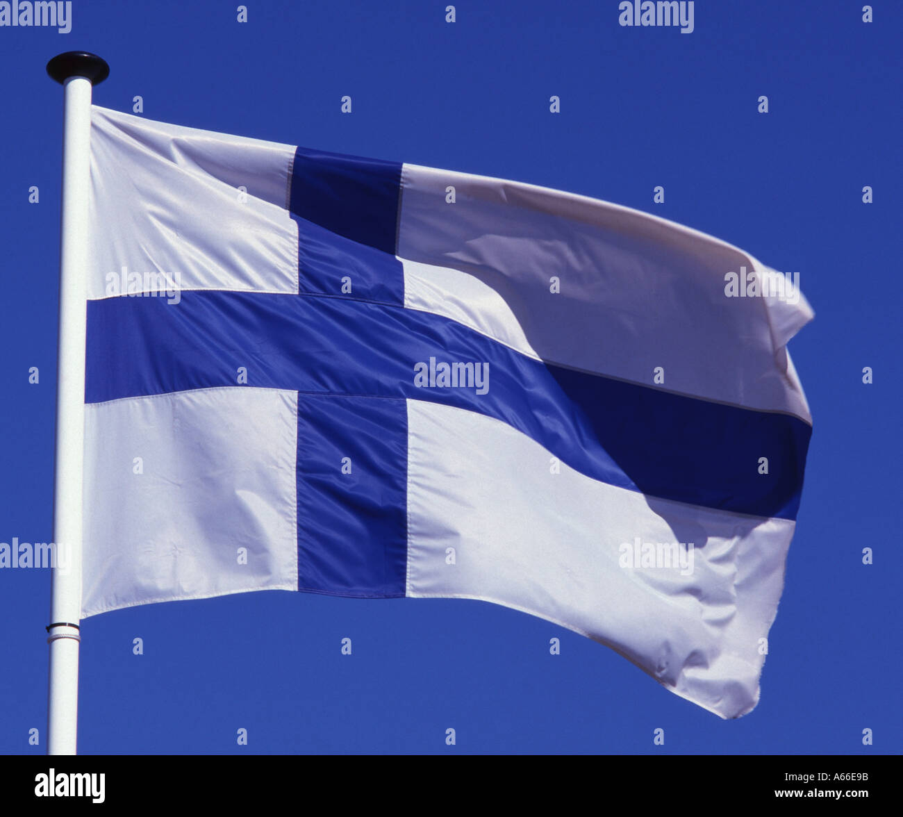 Bandiera finlandese Finlandia Foto Stock