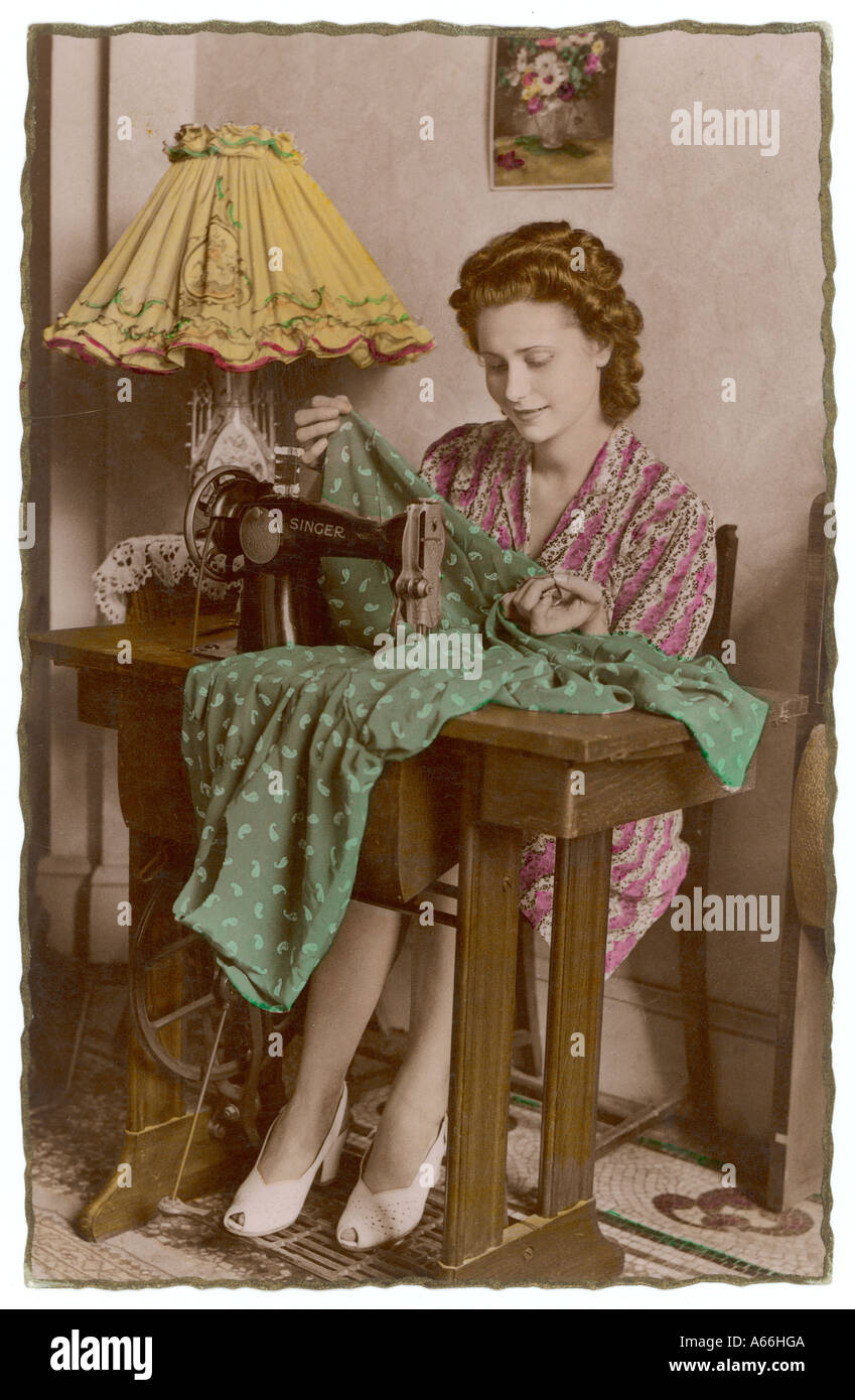 Donna francese cuce cantante Foto Stock