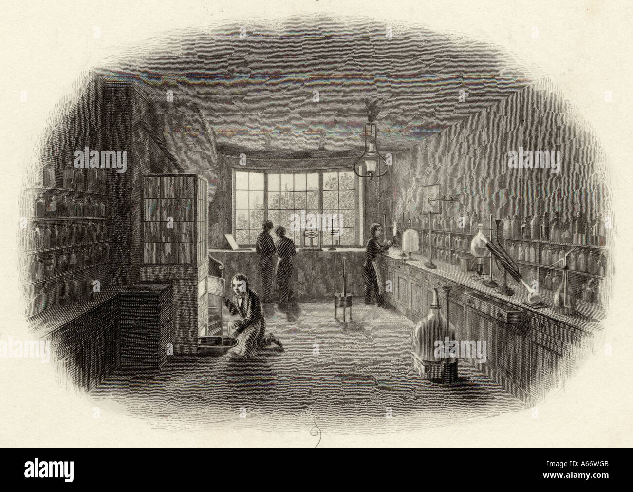 Laboratorio di 1850 Foto Stock