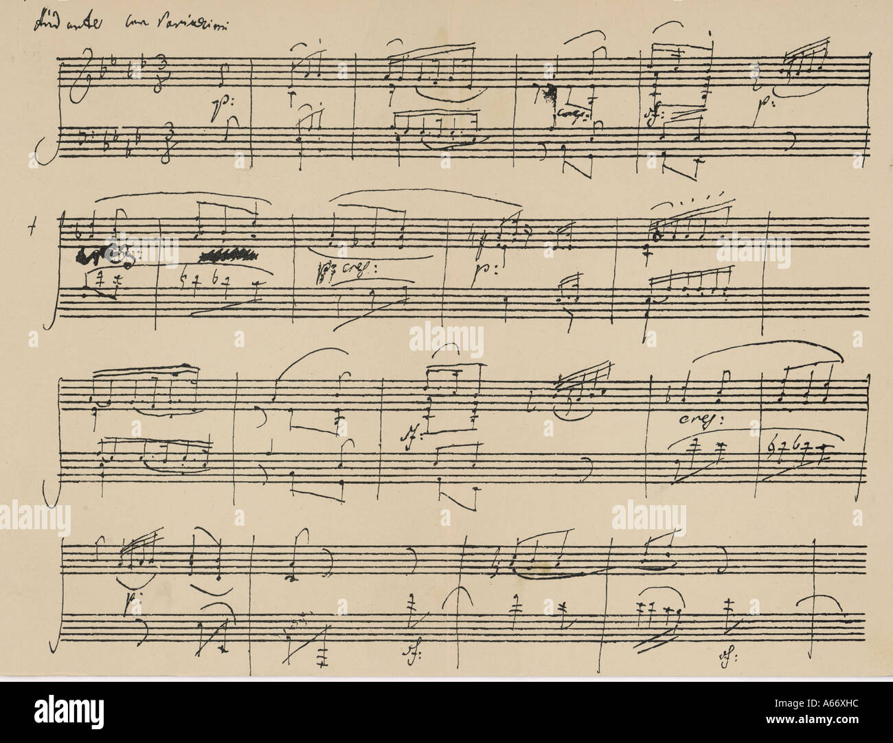 Beethoven Sonata op. 26 Foto Stock