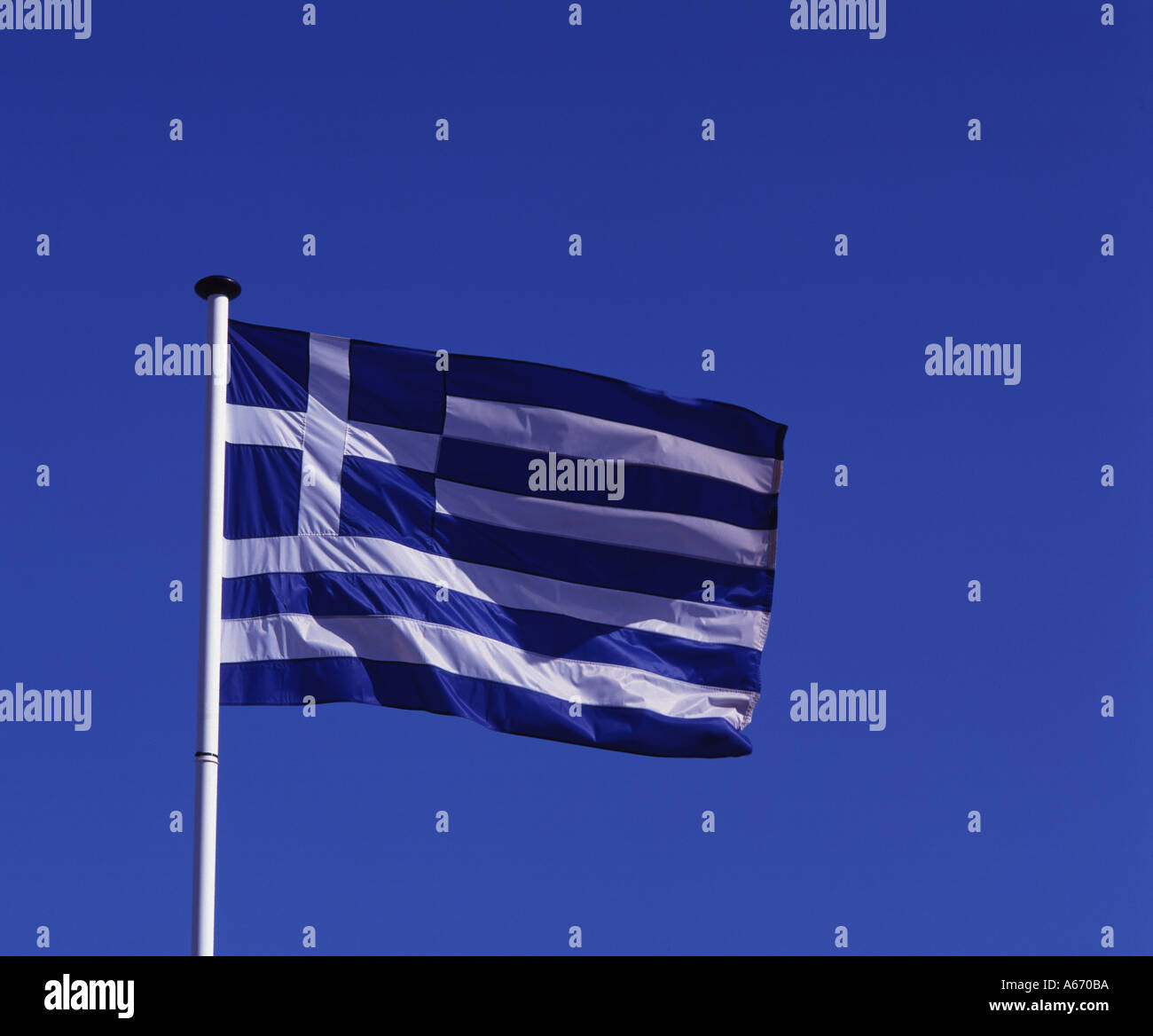 Bandiera Greca, Grecia Foto Stock