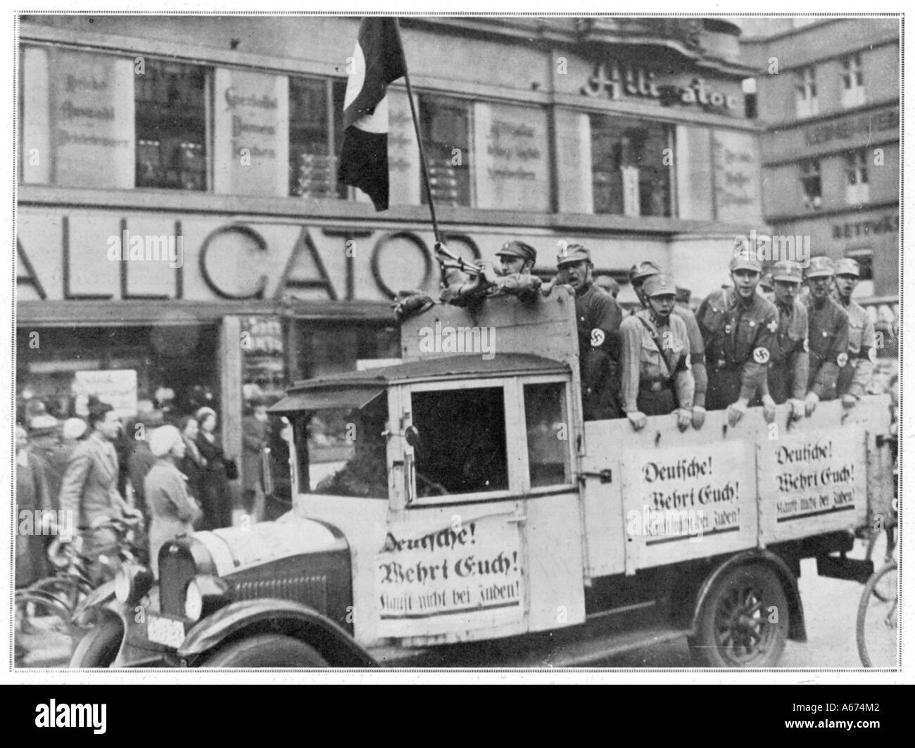 Negozio Ebraico di Berlino 1933 Foto Stock