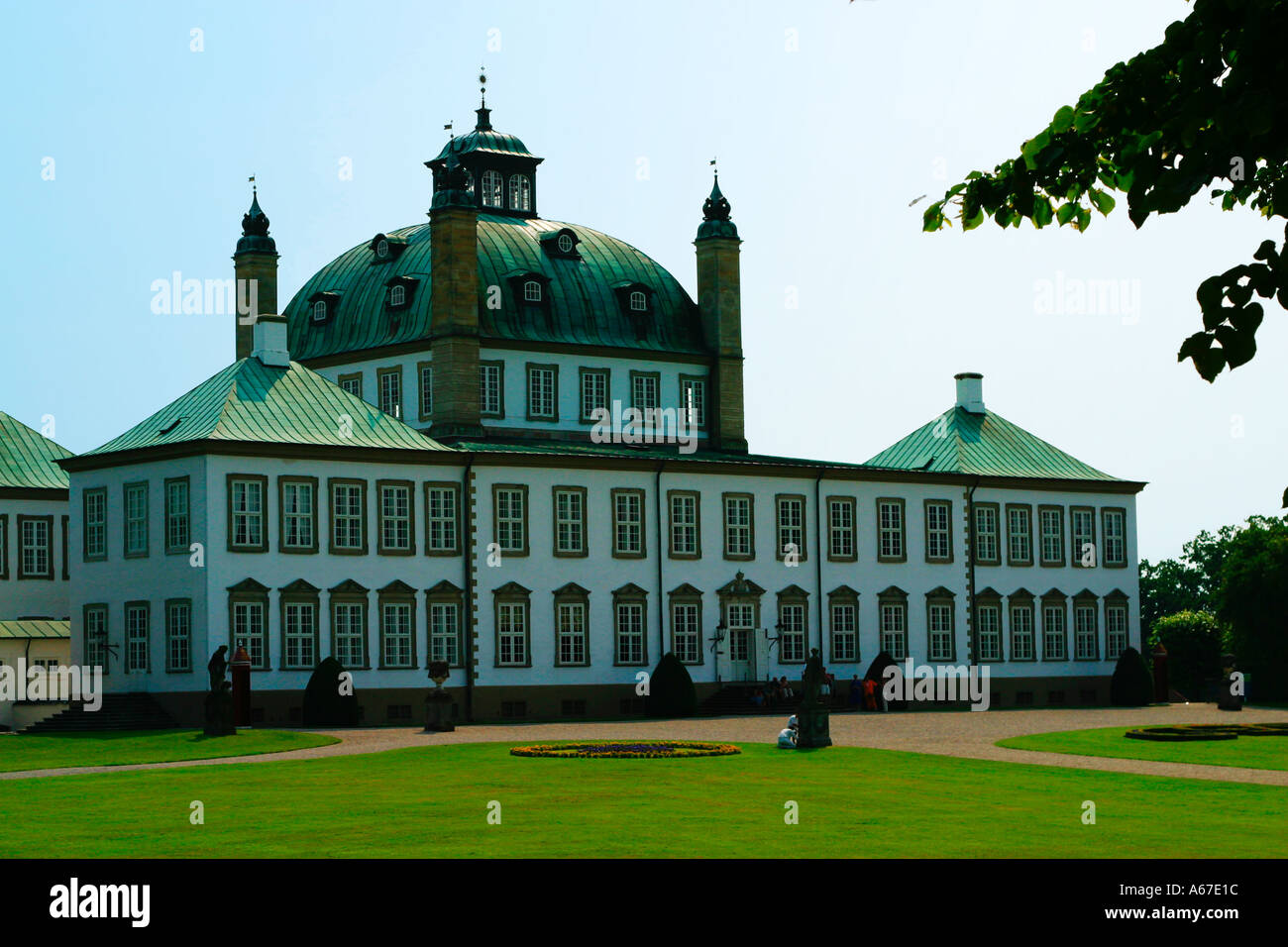 Fredensborg Palace e i suoi giardini. Zelanda, Danimarca, Europa Foto Stock