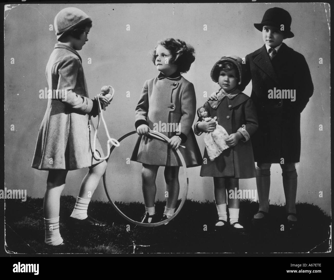 Bambini Tweed Cappotti Foto Stock