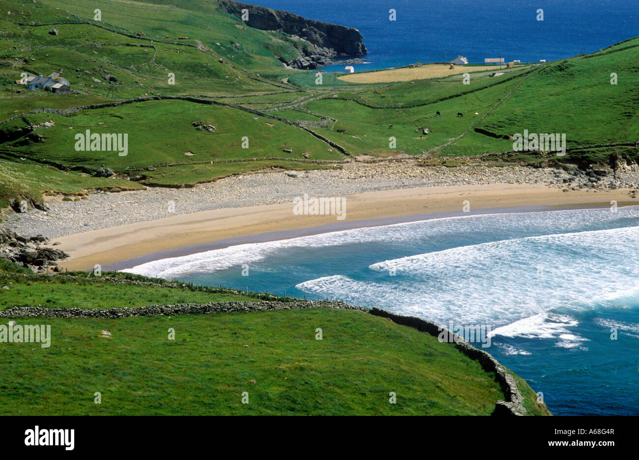 Spiaggia di ingresso, sulla costa occidentale dell' Irlanda Foto Stock
