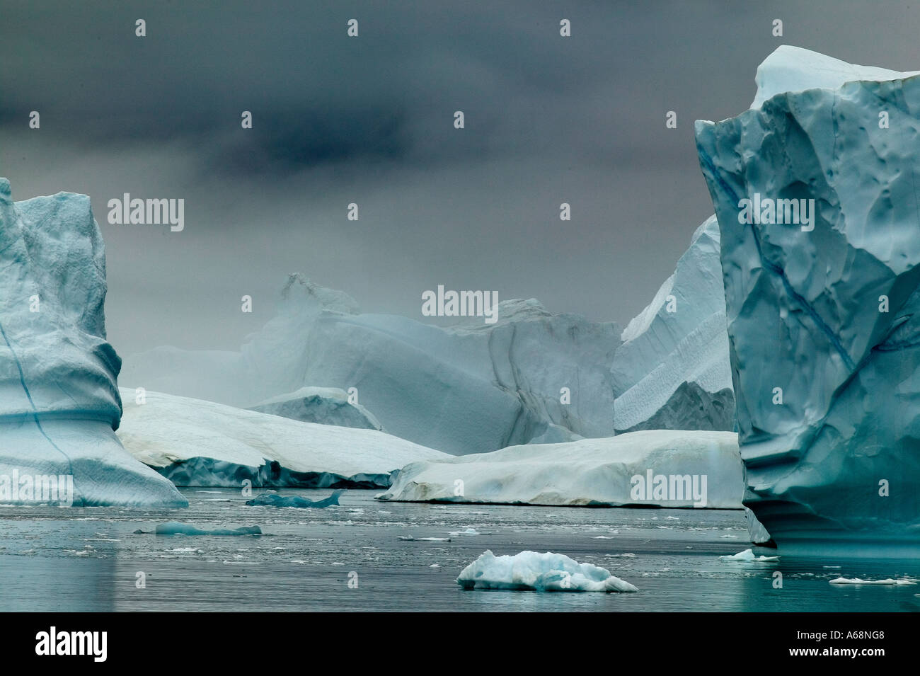 Iceberg nel Vestfjord Foto Stock