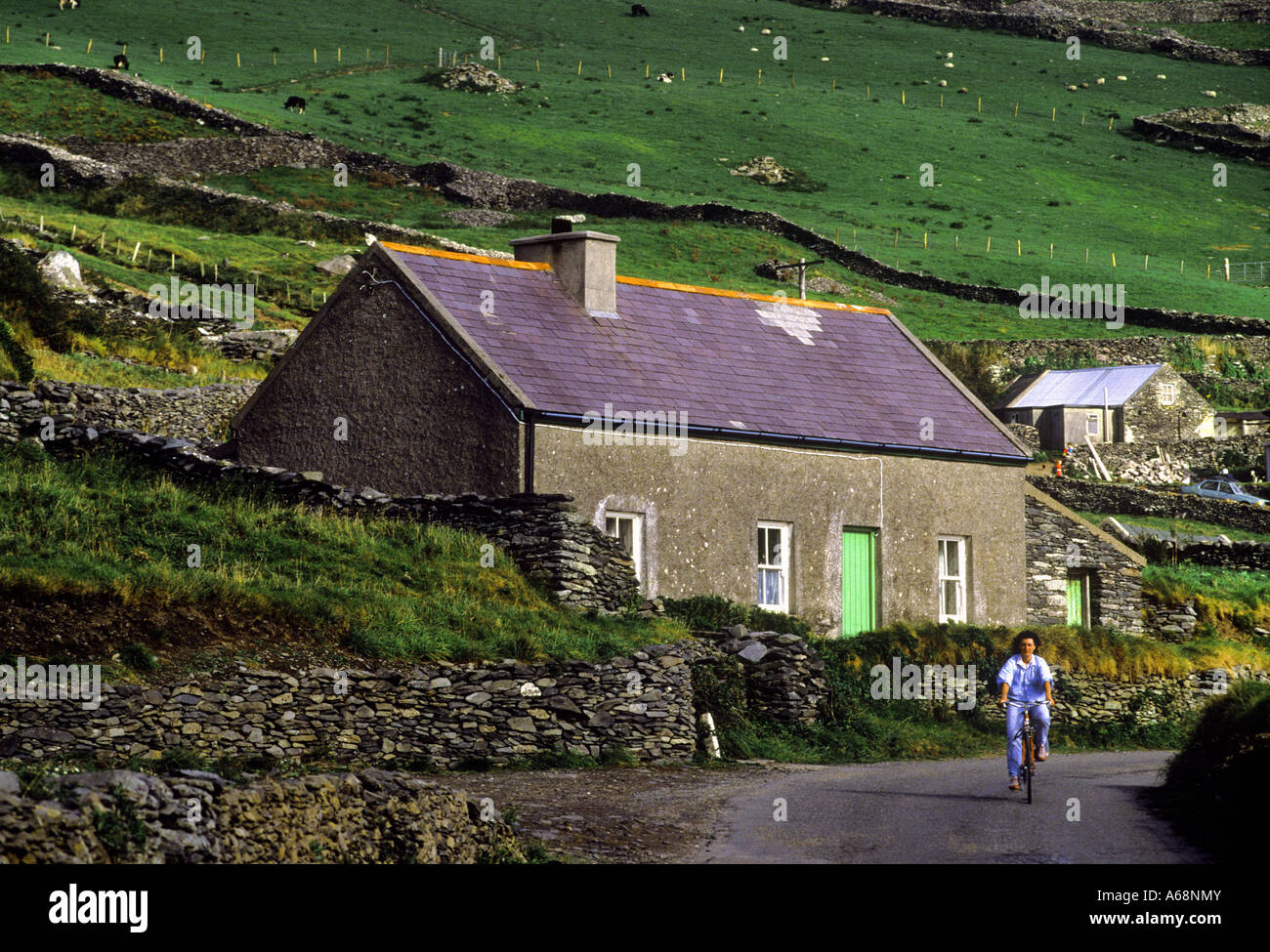 Cottege rustico Contea di Kerry Irlanda Foto Stock