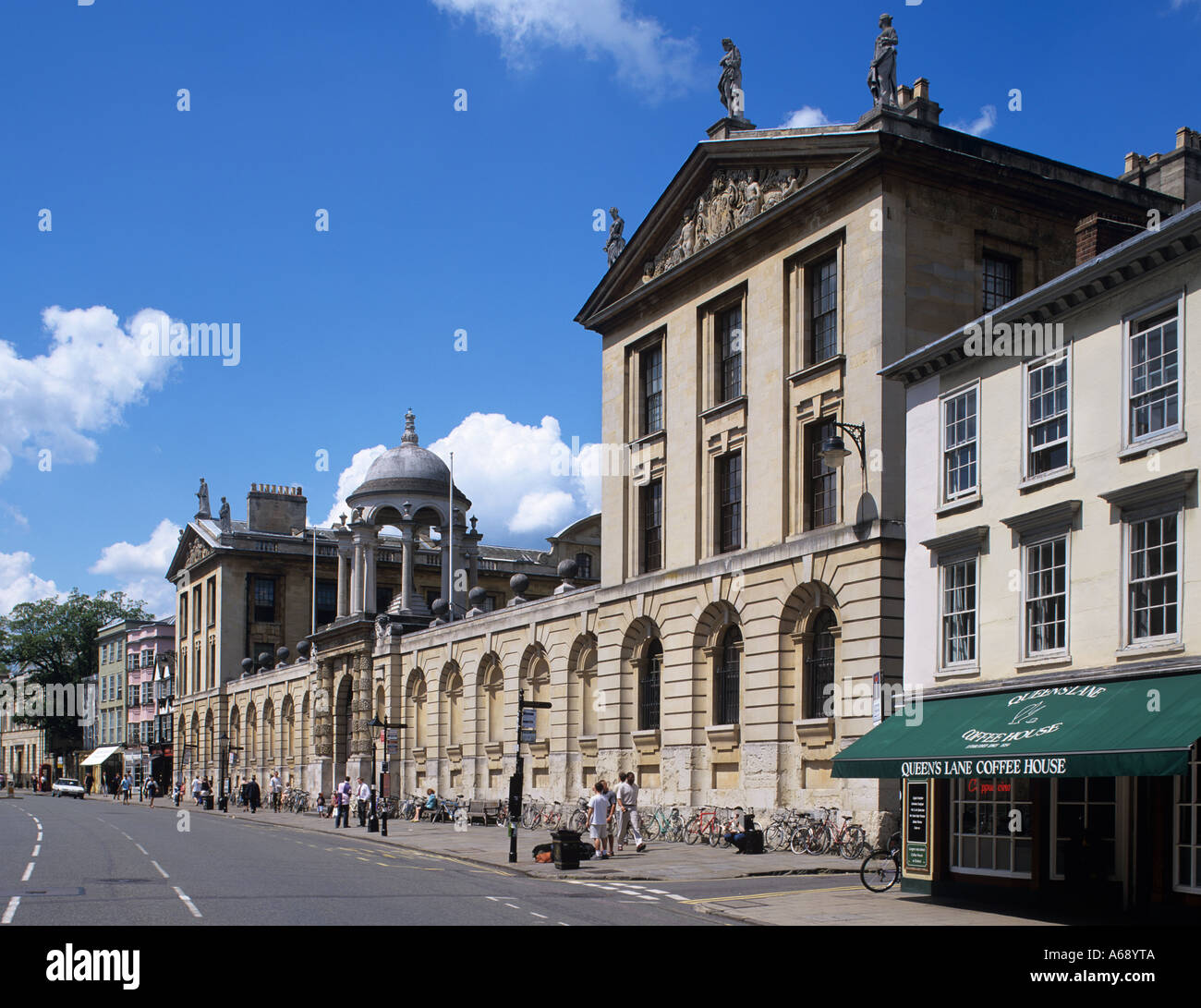 Il Queens College, High Street , Oxford , Inghilterra. Foto Stock