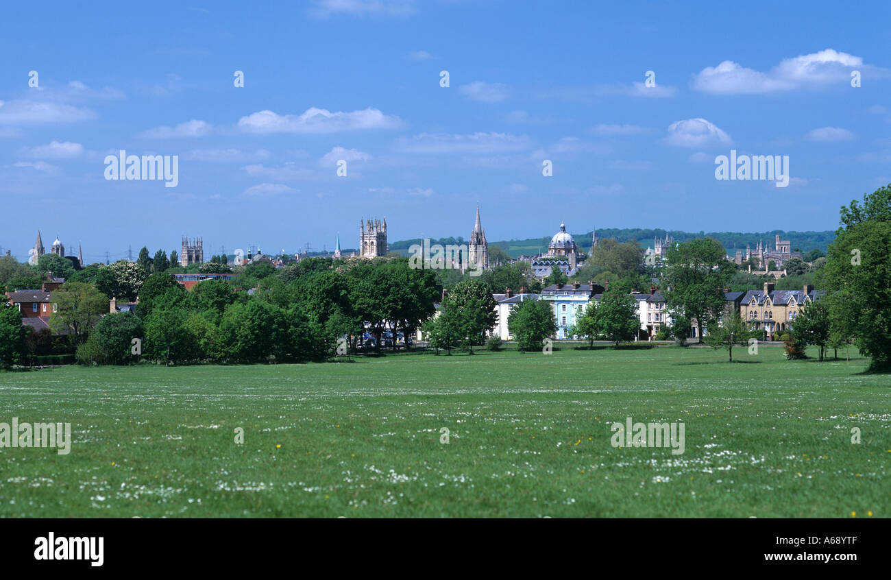 Dreaming Spires di Oxford University da South Park, Oxford, Inghilterra. Foto Stock