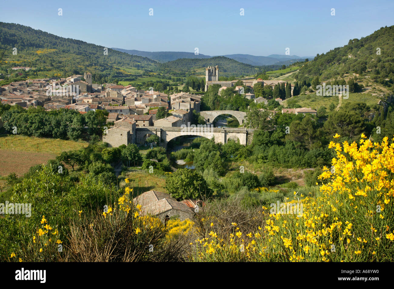 Villaggio di Lagrasse ,languedoc-roussillon ,Aude, nel sud della Francia Foto Stock