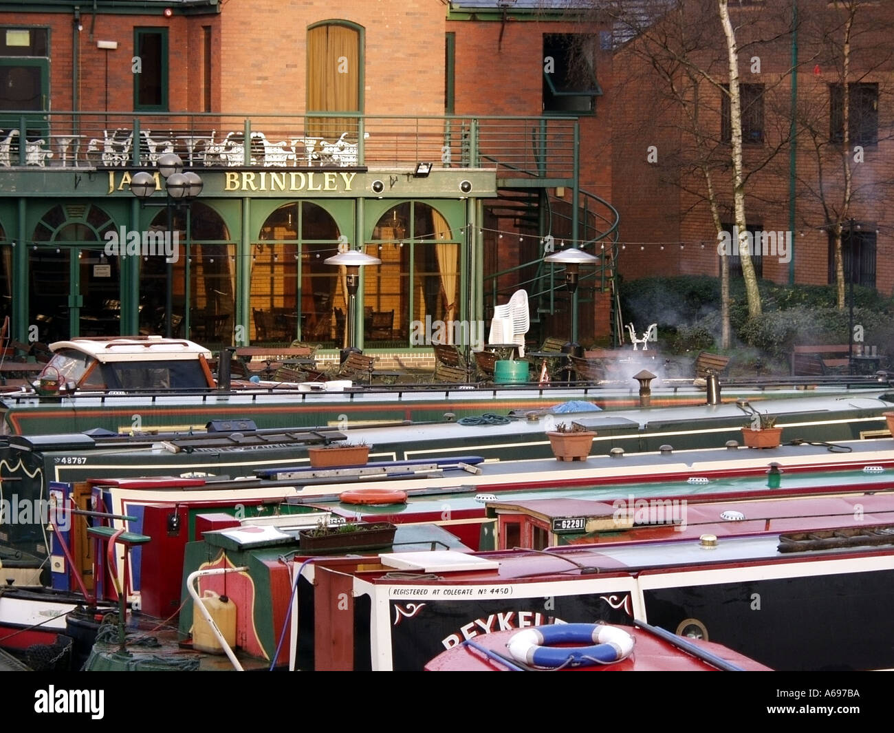 Inghilterra birmingham gas street bacino del canale james Danielle wharf Foto Stock