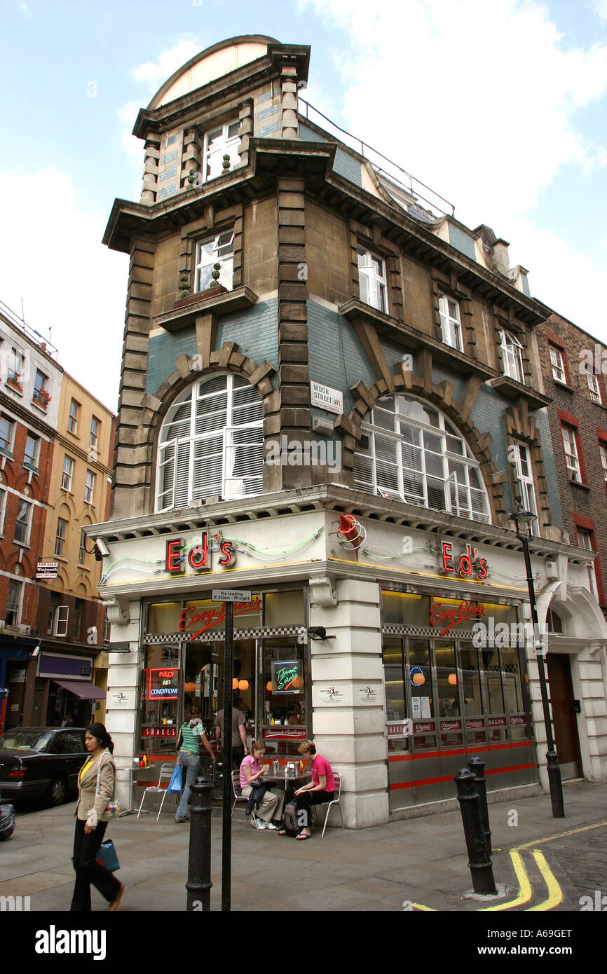 Regno Unito Londra Soho Moor Street Eds Diner Foto Stock