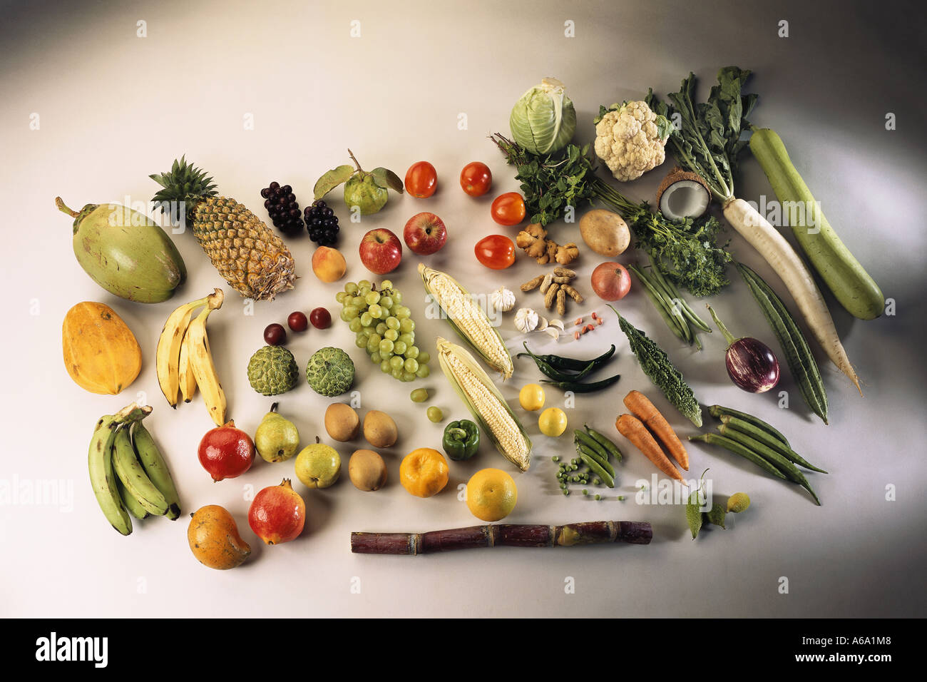 VDA77208 Frutta Verdura spezie ancora la vita di frutta verdura spezie Foto Stock