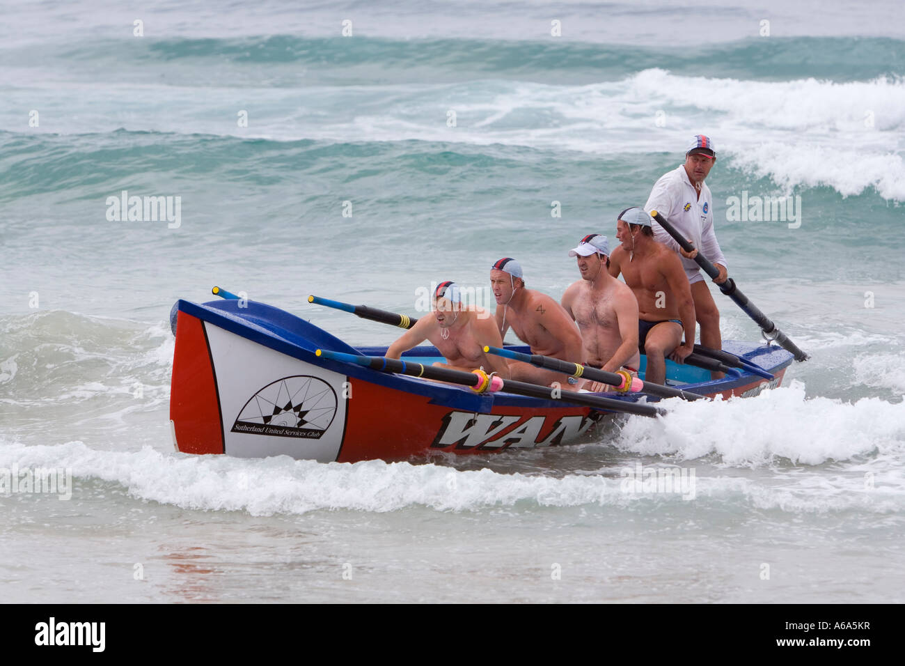 Surfboat racing - Sydney, Nuovo Galles del Sud Australia Foto Stock