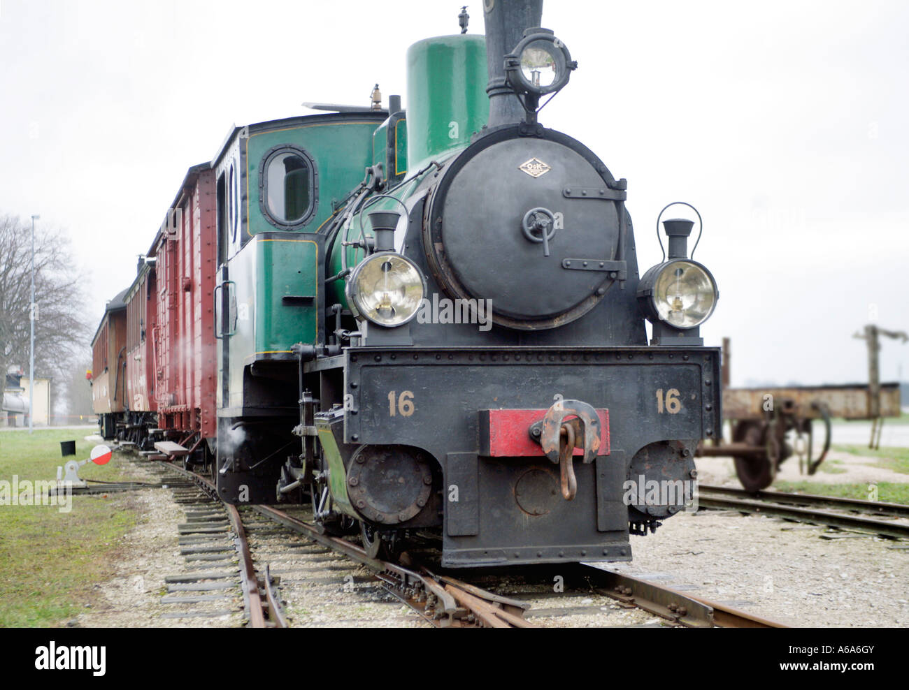 Locomotiva Orenstein Koppel dal 1908 Dalhem stazione ferroviaria e museo della Svezia Scandinavia Europa del Nord Foto Stock