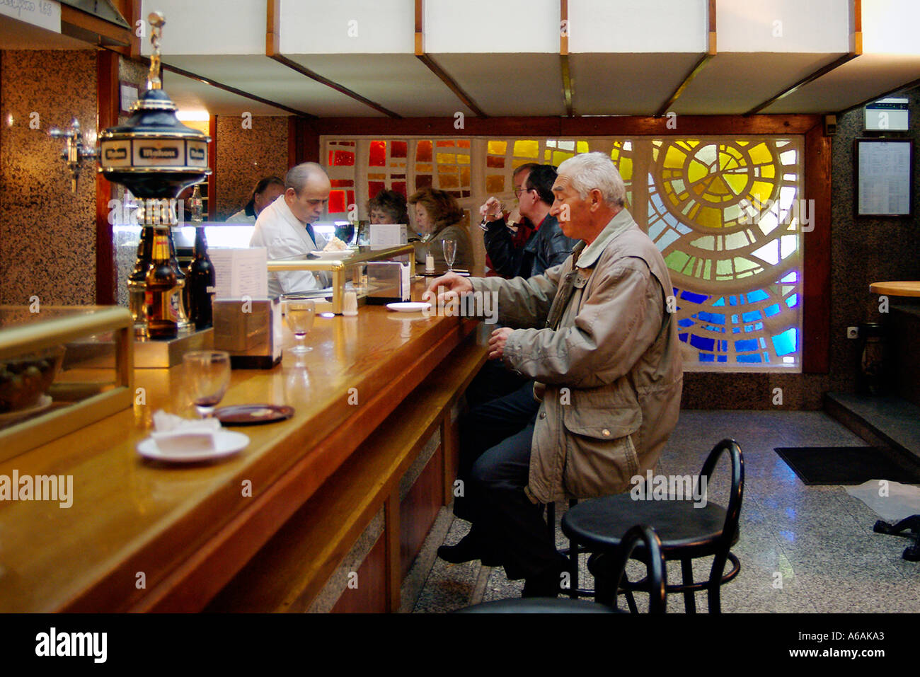 Il Tapas bar di Madrid Foto Stock