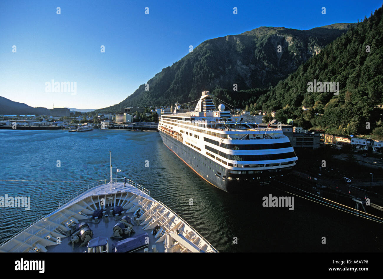 Navi da Crociera del Porto di Juneau Alaska Stati Uniti Foto Stock