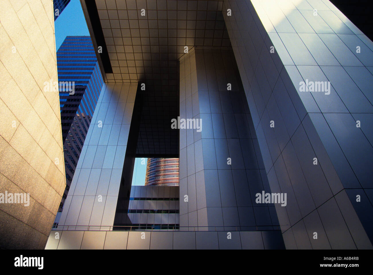 601 Lexington Avenue Citigroup Centre Building Citicorp. Dettaglio della facciata dell'edificio in acciaio di New York City. Foto Stock