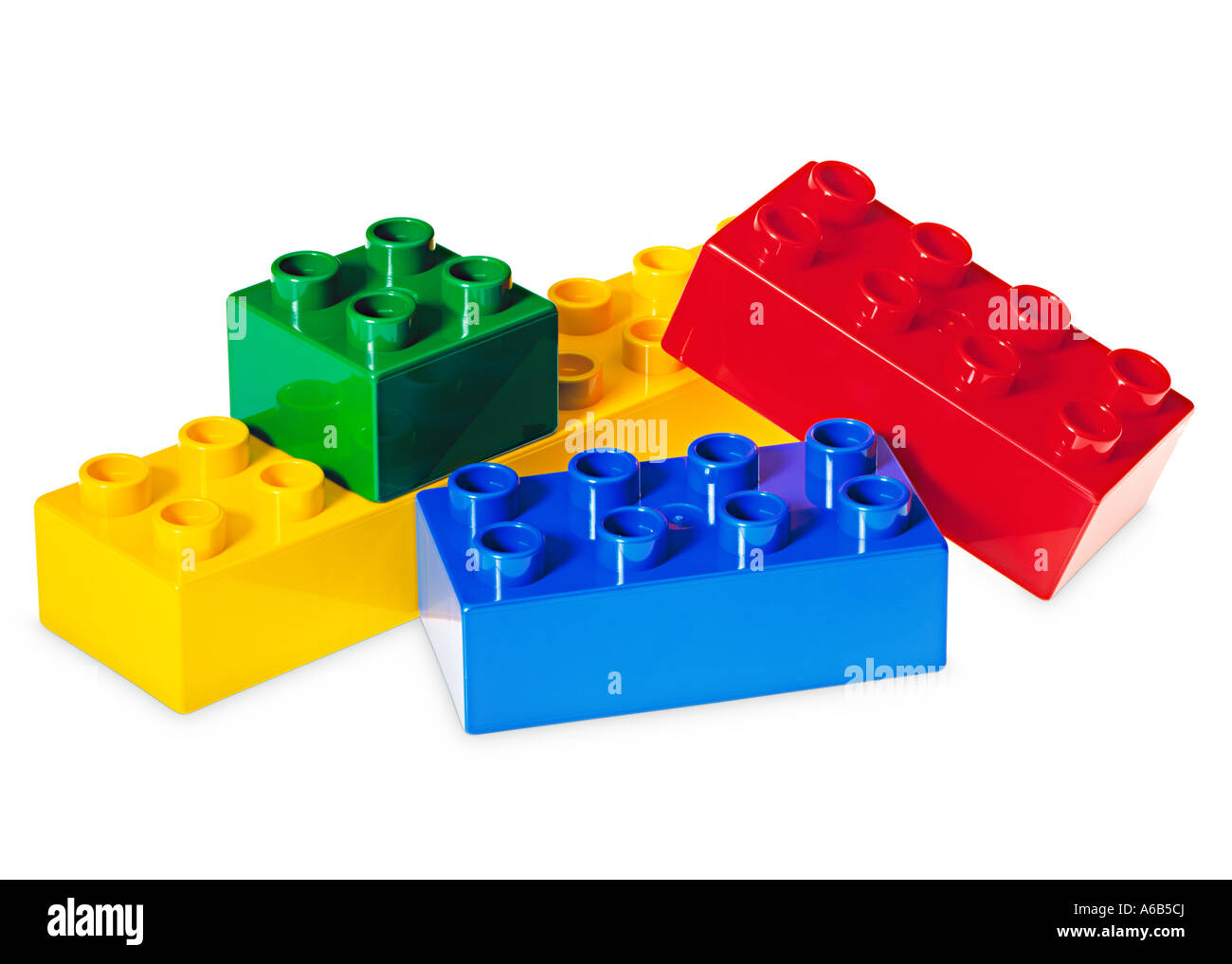 Lego i mattoni colorati simbolo della costruzione di infanzia creatività immaginazione variazione varietà Foto Stock