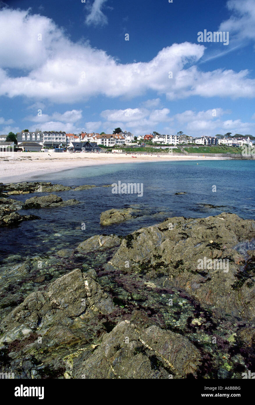 Gyllyngvase Beach in falmouth Cornwall Regno Unito Inghilterra Foto Stock