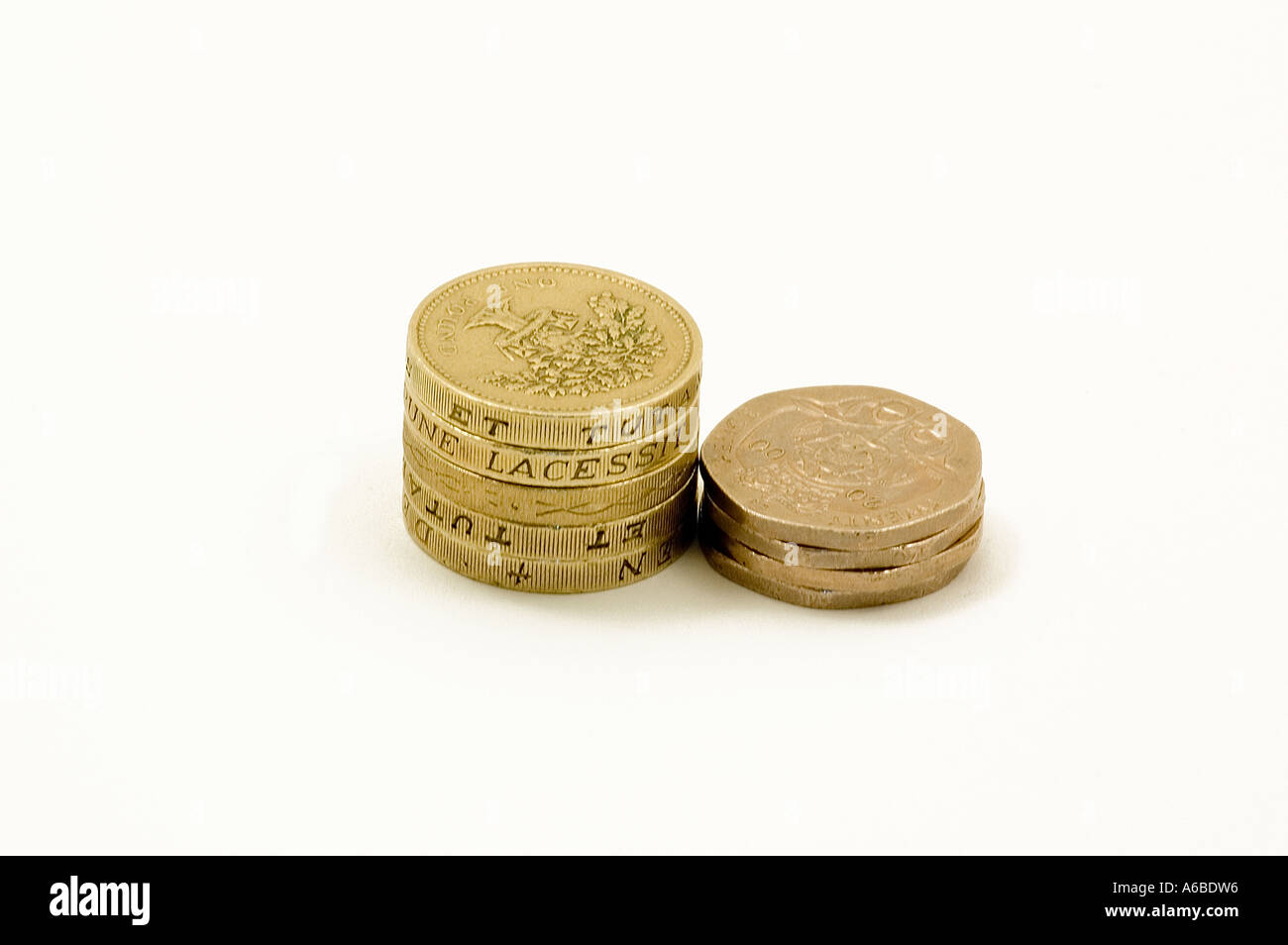 Monete britanniche Foto Stock
