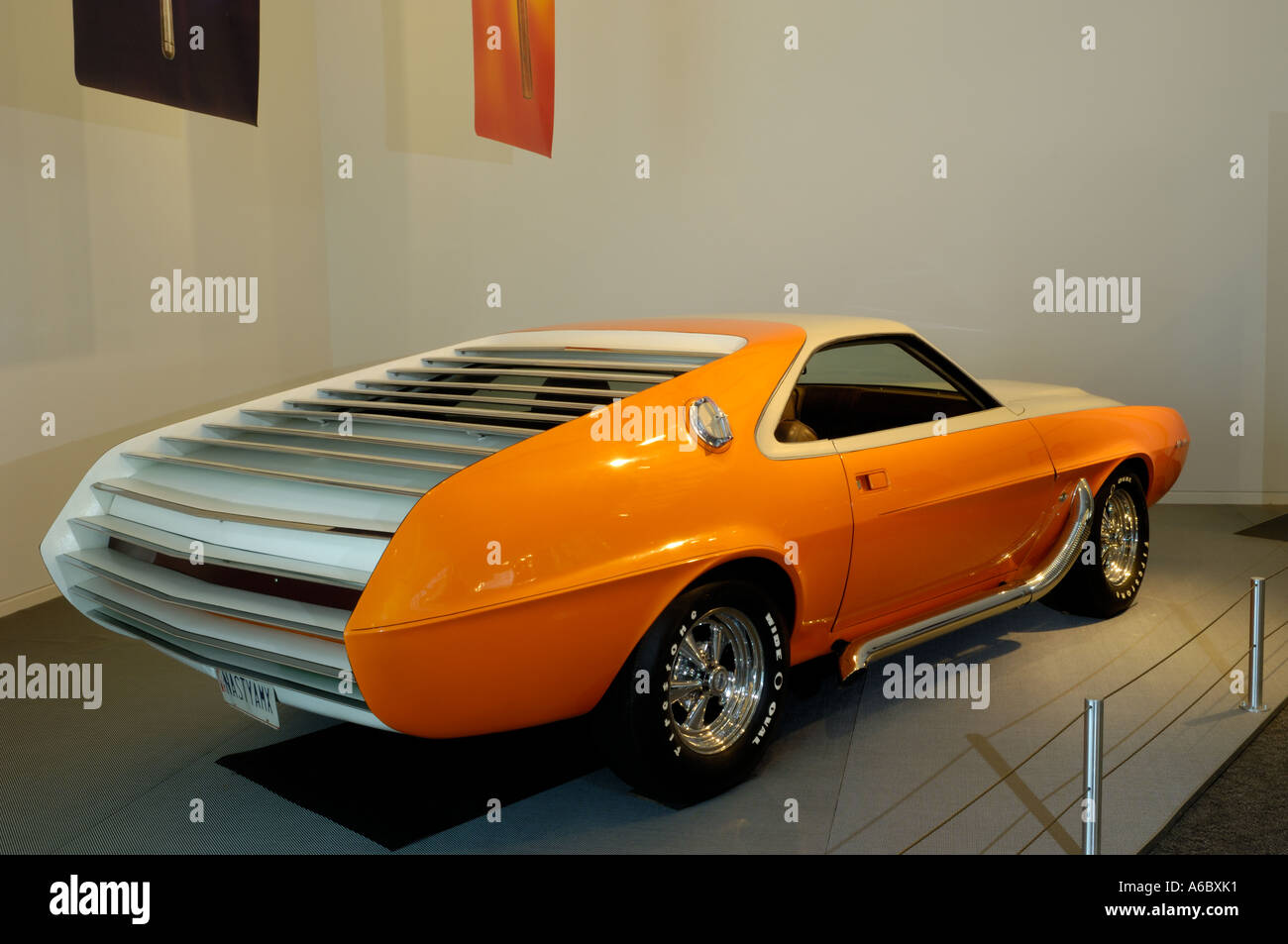 1969 American Motors AMX 400 show car, costruita da George Barris per la serie televisiva Banacek, al Walter P Chrysler Museum di Auburn Hills Michigan Foto Stock