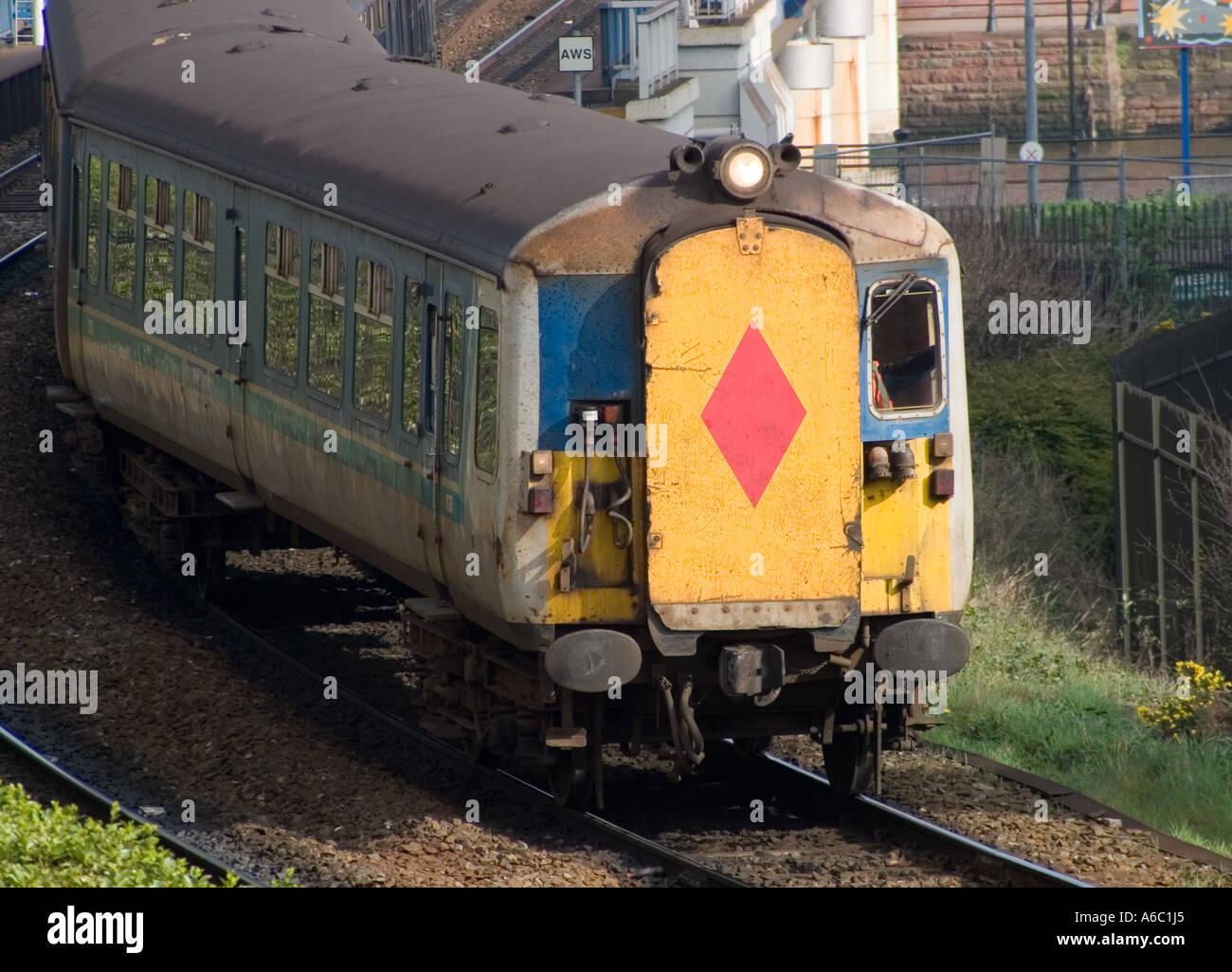 Stazione ferroviaria irlandese treni passeggeri in Belfast Irlanda del Nord Foto Stock