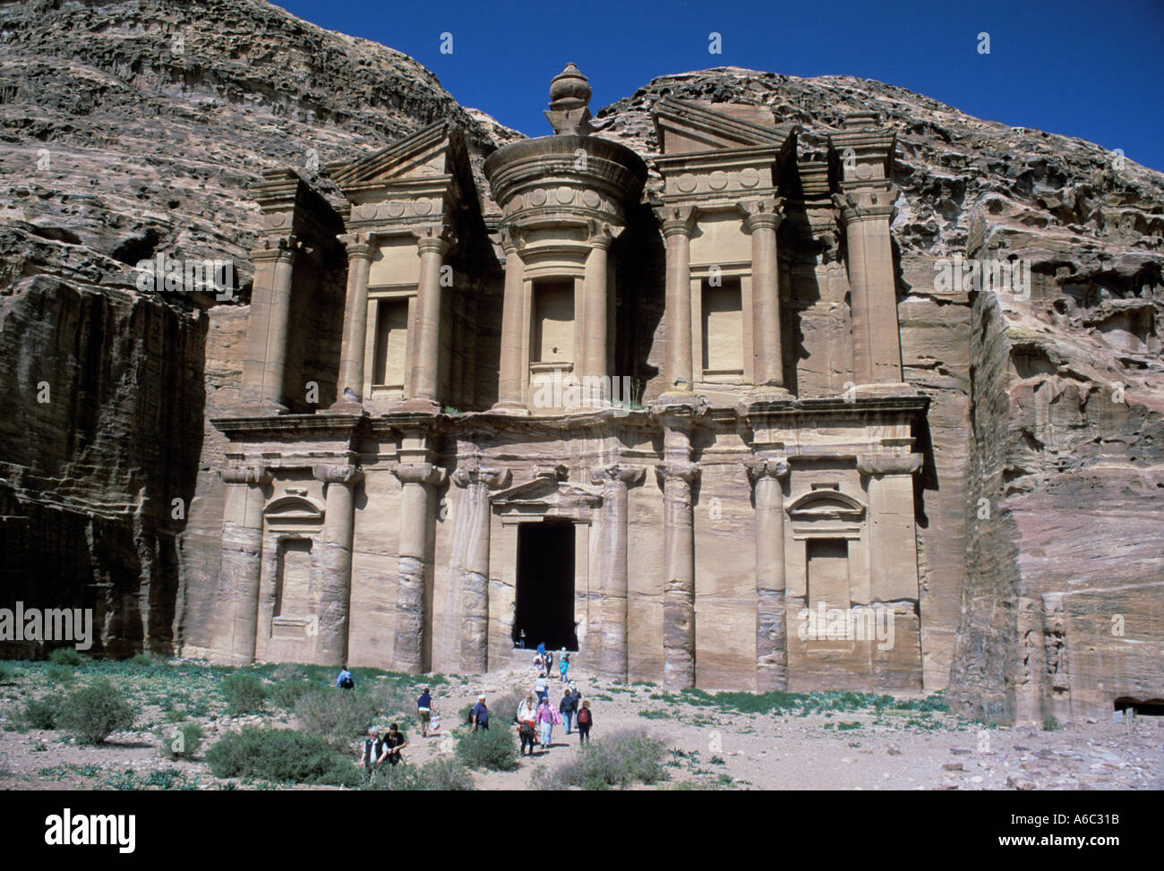 Giordania Petra Qasr al Bint Il Monastero Foto Stock