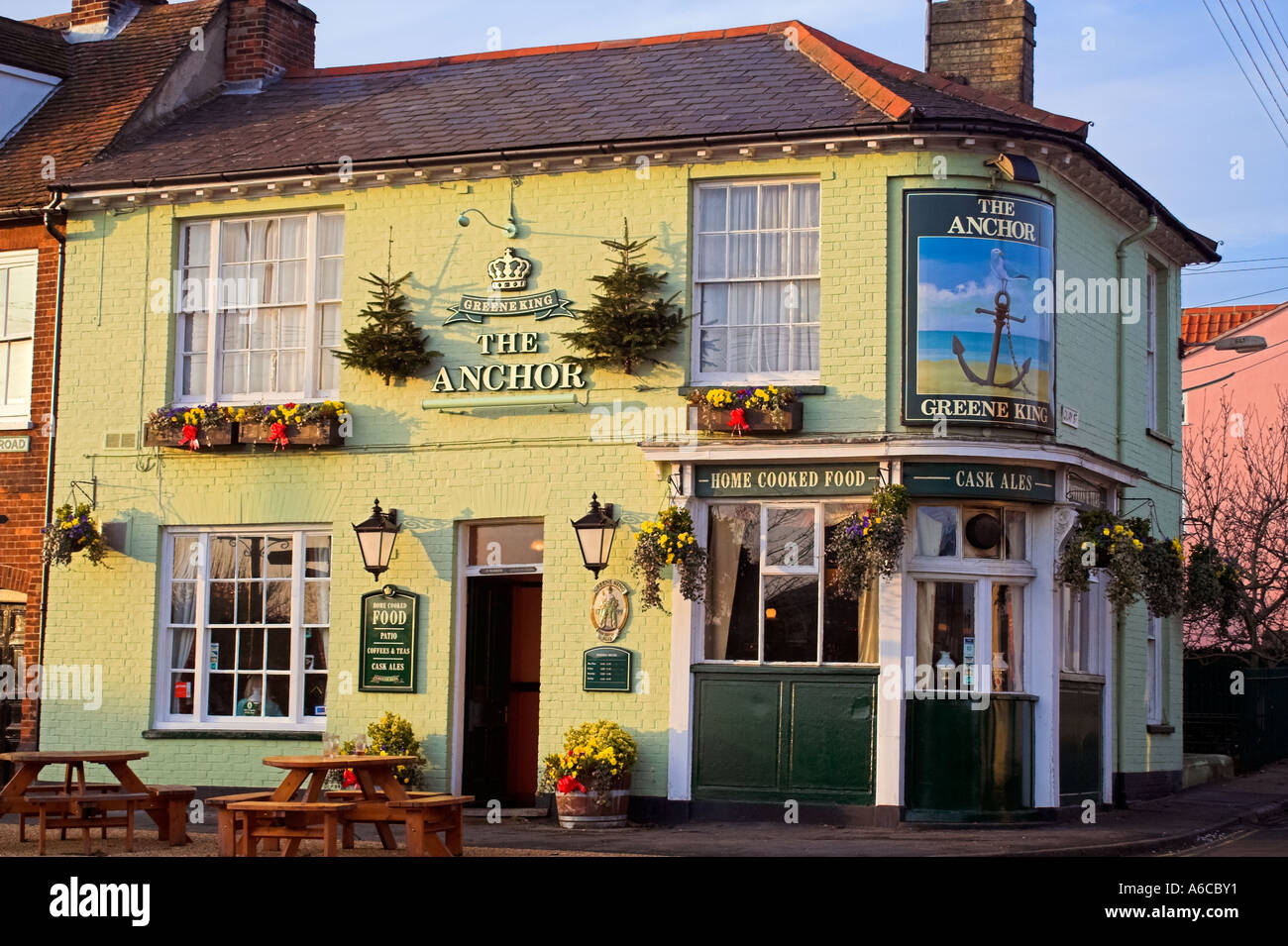 L'Anchor Pub Woodbridge Suffolk in Inghilterra Foto Stock