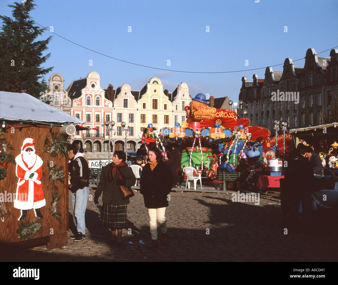 Mercatino di Natale di Grand Place a Arras Foto Stock
