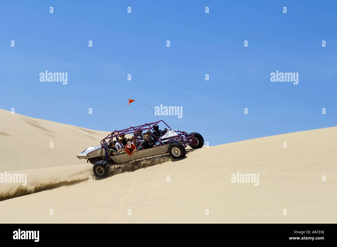 Dune Buggy ride con Sandland Adventures in Oregon Dunes National Recreation Area sulla costa dell'Oregon Foto Stock