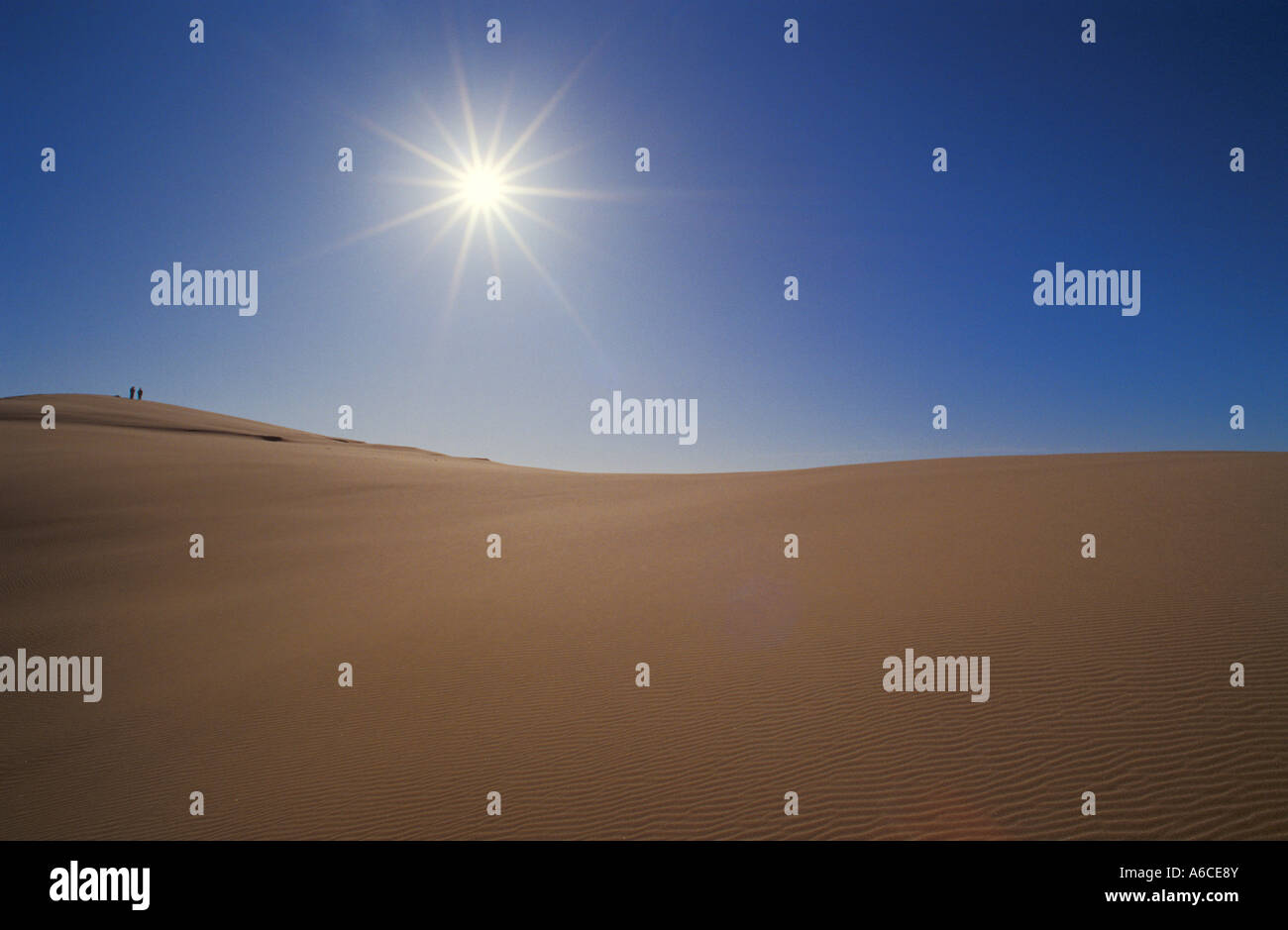 Gli escursionisti a Umpqua dune di sabbia in Oregon Dunes National Recreation Area sulla centrale di Oregon Coast Foto Stock