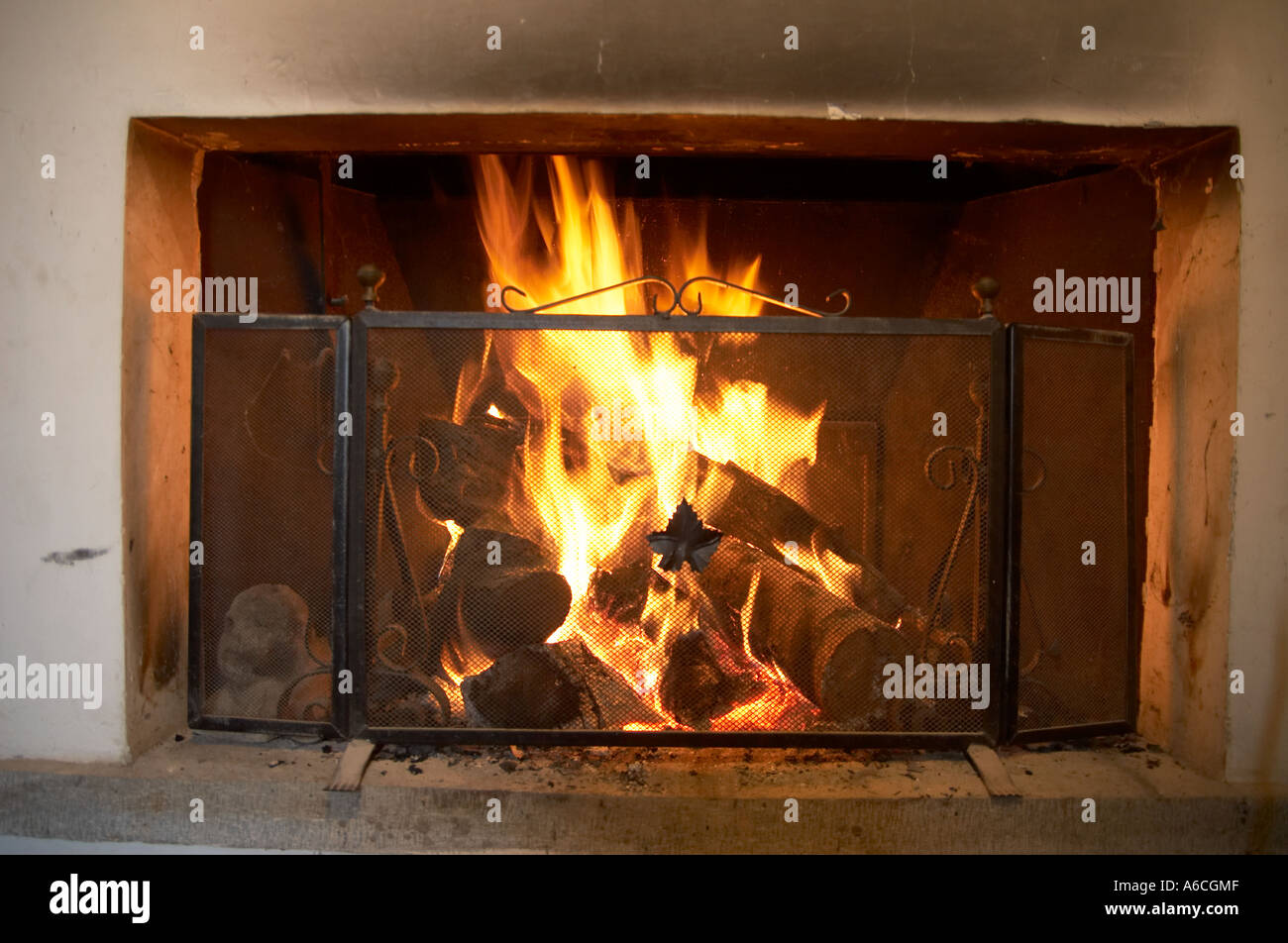 Fuoco, caminetto Foto Stock