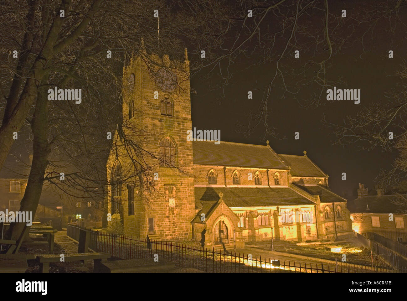 Haworth Chiesa Parrocchiale, West Yorkshire, associato con il priorato che fu la casa della famiglia di Bronte Foto Stock
