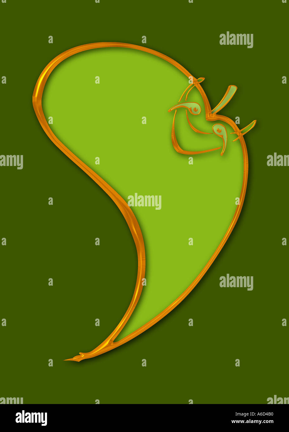 Foglia divertente Foto Stock